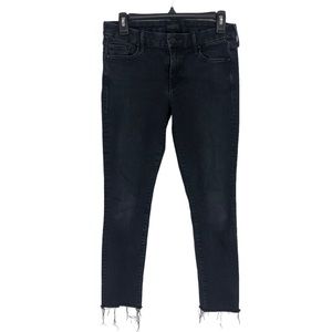 Mother Looker Ankle Fray Jeans - Blackbird  - size 28 denim skinny designer